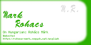 mark rohacs business card