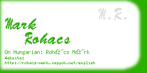 mark rohacs business card